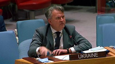 Ukraine's UN envoy Sergiy Kyslytsya