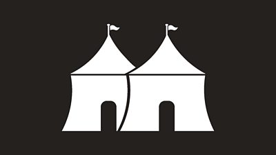 Graphic of two tents