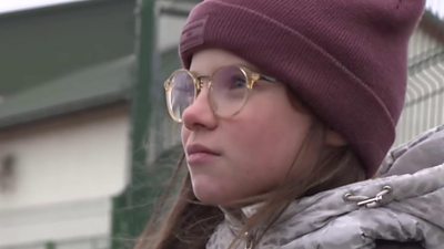 A ten year old child speaks after fleeing Ukraine