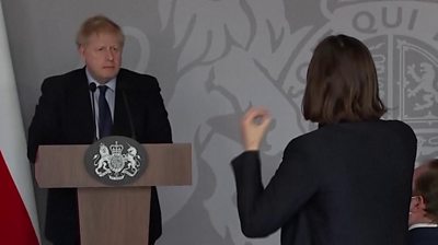 Boris Johnson and journalist