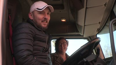 Mervyn and Joanna Lynn are learning to be HGV drivers as part of a new training scheme.