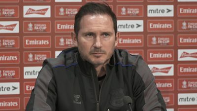 Frank Lampard says managers can't be accountable for club ownership and comments on Everton's decision to commercial sponsorship arrangements with Russian companies.