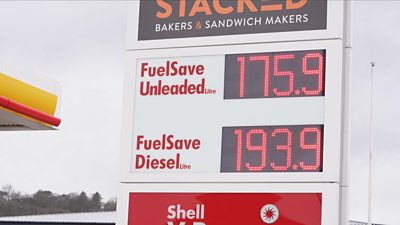 fuel price sign