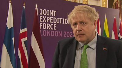 The UK needs to stand up to Putin's "bullying" and "blackmail" and stop the western addiction to Russian hydrocarbons, says Boris Johnson.