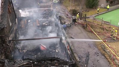 A huge blaze breaks out at a hotel in Aberdeenshire.