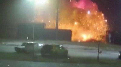 A missile hits a shopping centre in Kyiv