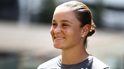 Ash Barty at a press conference