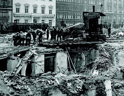 Demolition of houses October 1928