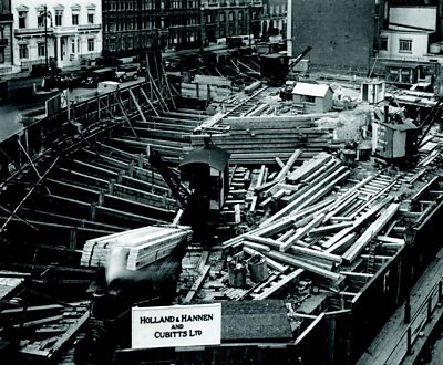 Excavation of the foundations October 1929