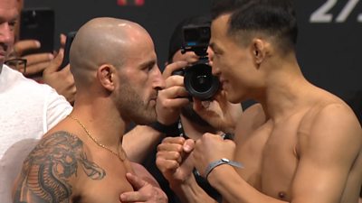 UFC 273: Alexander Volkanovski faces off with 'Korean Zombie