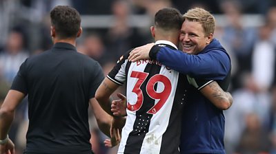 Eddie Howe celebrates