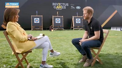 Prince Harry sat with NBC journalist Hoda Kotb