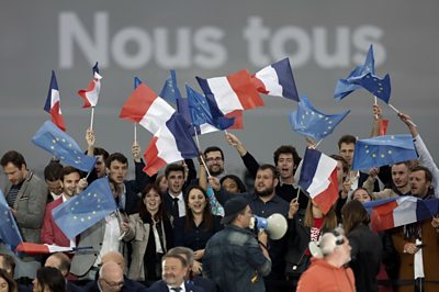 Macron supporters