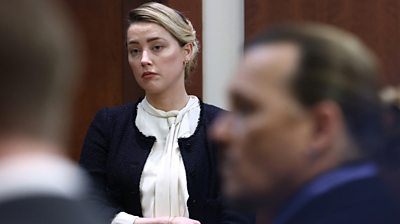 Amber Heard testifying in court