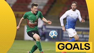 Glentoran 2-0 Glenavon: Conor McMenamin and Jay Donnelly book play-off ...