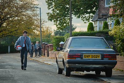 Andy Woodward (MAX FLETCHER) in Floodlights (Photo Credit: BBC/Expectation TV/Matt Squire)