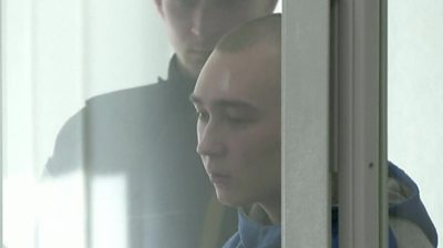 Russian soldier Vadim Shishimarin in court room