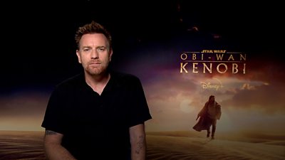 Ewan McGregor talks to 5 Live Breakfast's Rick Edwards about his character, Obi-Wan Kenobi's famous memes.