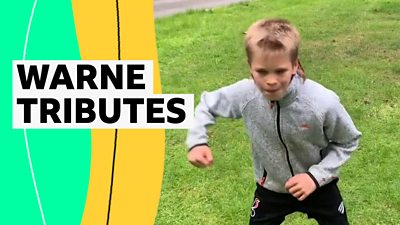 Kids recreate Warne's 'ball of the century'