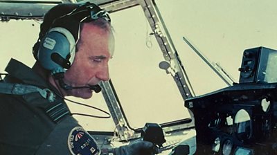 Harry Burgoyne took part in a new mid-air refuelling trial and transported the Falklands governor.