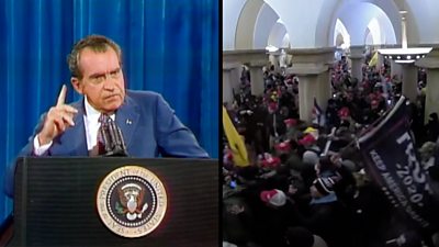 President Richard Nixon and the 6 January Capitol riot.