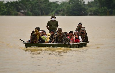 Monsoon rains have triggered severe flood in India’s northeastern states.