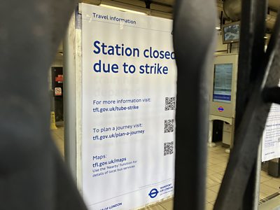 Closed tube station