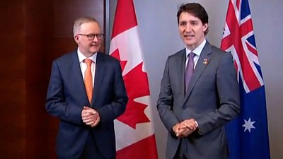 Australian PM Anthony Albanese and Canadian PM Justin Trudeau