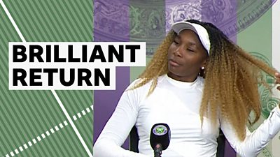 Watch Venus Williams' brilliant response to a journalist's question after her opening mixed doubles victory with Jamie Murray at Wimbledon 2022.