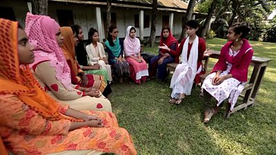 Chowa and her friends featured on an episode of Hello Check! Our programme in Bangladesh