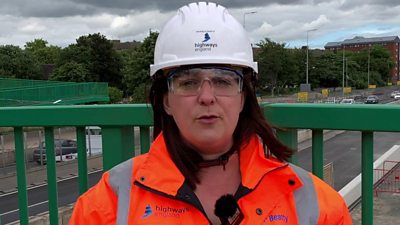 Female engineer on bridge