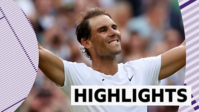Wimbledon: Rafael Nadal beats Taylor Fritz despite injury - BBC Sport