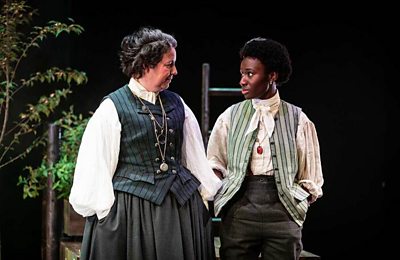 Celebrated Virgins by Katie Elin-Salt (Victoria John and Heather Agyepong at Theatr Clwyd)