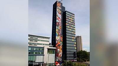 St George's tower in Leicester