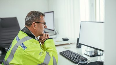 Stock image of a police officer