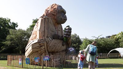 Giant gorilla statue