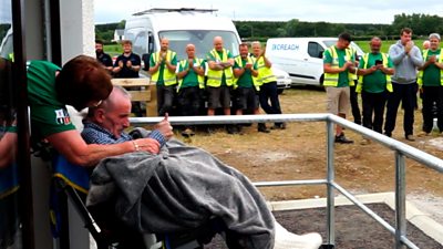 Volunteer builders carried out a home extension for a man with a debilitating neurological condition.