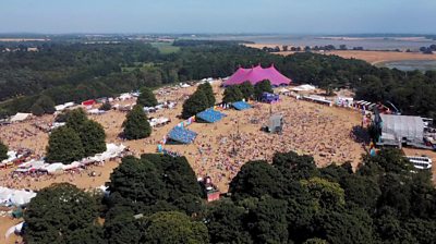 Latitude Festival: Drone Captures Henham Park Site From The Air - BBC News