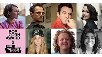 Top row (left to right) Francesca Moody, Jonathan Yeo, Luke Thompson, Lydia Leonard Bottom row (left to right) Charlotte Colbert, Jack Rooke, Nainita Desai