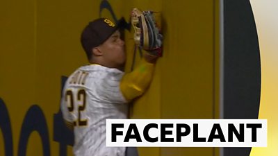 MLB: San Diego Padres' Juan Soto makes catch while crashing into wall - BBC  Sport