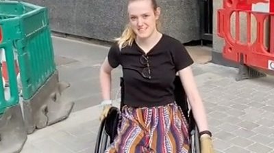Wheelchair user Naomi Stenning has been campaigning at King's College London for two years to improve access to buildings.