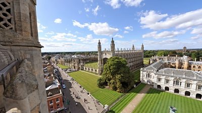 King's College Cambridge seen from above