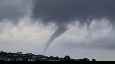 Waterspout filmed in Cornwall