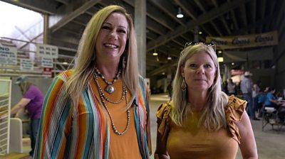 Voters in Casper Wyoming at the Junior Rodeo