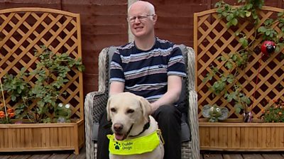 Darren Paddick and his guide dog Penny