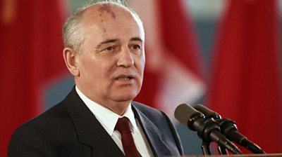 mikhail gorbachev speaking at an event