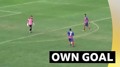 Brazilian player appears to score own goal on purpose