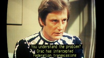 Subtitles on an episode of Blakes 7