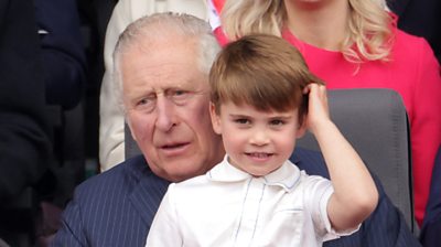 King Charles III and Prince Louis