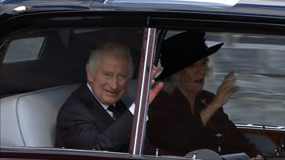 The King went to Llandaff Cathedral, the Senedd and a reception at Cardiff Castle